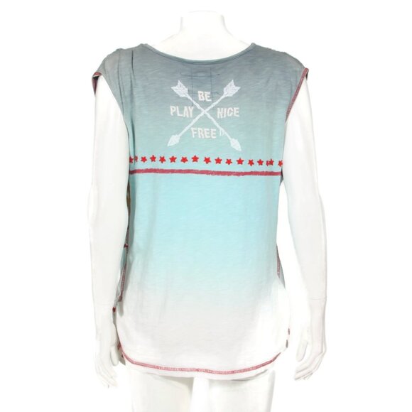 Double D Ranch Tank Top Women L Ombre Cowl Neck Festival Boho Western Aztec -757 - Picture 6 of 10